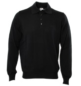 Armani Collezioni Navy Button Fastening Sweater
