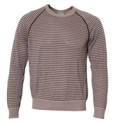 Armani Collezioni Pink and Brown Stripe Sweater