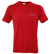Collezioni Red T-Shirt with Printed Logo