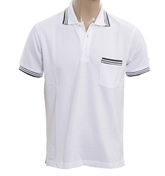Armani Collezioni White Pique Polo Shirt