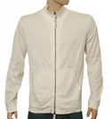Armani Cream Full Zip Lightweight Sweatshirt