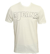 Cream T-Shirt with Black Logo
