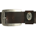 Armani Dark Brown Leather Buckle Belt