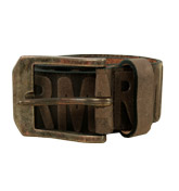 Armani Dark Brown Leather Buckle Fastening Belt