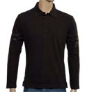 Armani Dark Brown Long Sleeve Polo Shirt