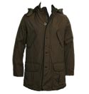 Dark Brown Longer Length Jacket With Detatchable Hood