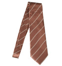 Dark Brown Tie with Diagonal Stripes