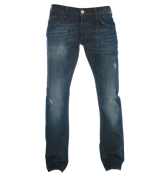 Armani Dark Denim Slim Fit Jeans - 34` Leg
