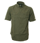 Armani Dark Green Short Sleeve Shirt
