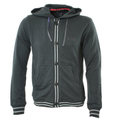 Armani Dark Grey and Light Grey Buttoned Hooded