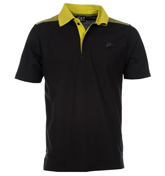 Armani Dark Grey and Lime Breathable Polo Shirt