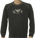 Armani Dark Grey Loungewear Cotton Sweatshirt