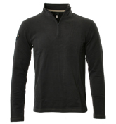 Armani Dark Navy 1/4 Zip Fastening Sweatshirt