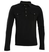Armani Dark Navy Jersey Polo Shirt
