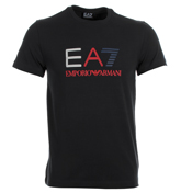 Armani Dark Slate T-Shirt with Rubberised Logo