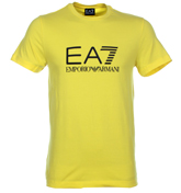 Armani EA7 Banana Yellow T-Shirt with Printed