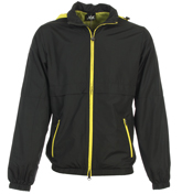 EA7 Black Hooded Lightweight Jacket