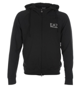 Armani EA7 Black Hooded Zip Sweatshirt