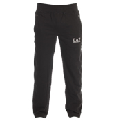 Armani EA7 Black Pique Tracksuit Bottoms