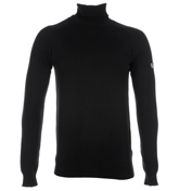 Armani EA7 Black Roll Neck Sweater