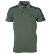Armani EA7 Dark Sea Green Pique Polo Shirt