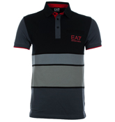 Armani EA7 Dark Slate and Grey Polo Shirt