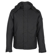 Armani EA7 Dark Slate Longer Length Hooded Jacket