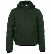 Armani EA7 Green Down Hooded Jacket