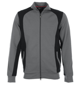 EA7 Grey and Black Zipped Sweatshirt