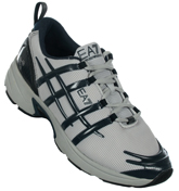 Armani EA7 Pearl and Navy C-Cube Prima Trainers