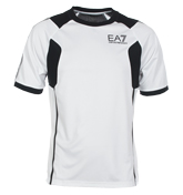 Armani EA7 White and Black Air Duct T-Shirt
