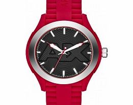 Armani Exchange Mens Active Black Red Watch