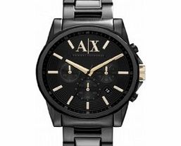 Armani Exchange Mens Smart Banks All Black