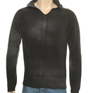 Armani Faded Black Hooded Sweater
