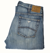 Armani Faded Regular Straight Leg Jeans (J21QQ)