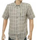 Armani Green Linen Short Sleeve Shirt