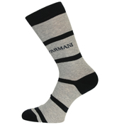 Armani Grey and Black Stripe Socks (1 Pair)