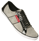 Armani Grey and Black Trainer Shoes