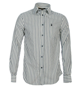 Armani Grey and Cream Stripe Shirt