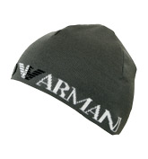 Armani Grey and White Beanie Hat