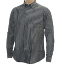 Armani Grey and White Stripe Long Sleeve Shirt