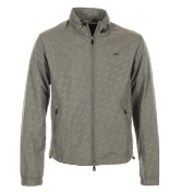 Armani Grey Lightweight Hooded Jacket