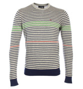 Armani Grey Stripe Sweater
