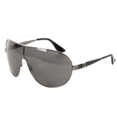 Gunmetal Black Visor Sunglasses (EA9701/S