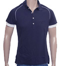 Armani Indigo Pique Polo Shirt