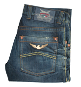 (J08) Dark Denim Straight Leg Jeans