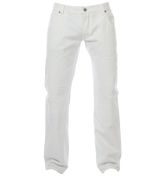 J08 White Slim Fit Jeans