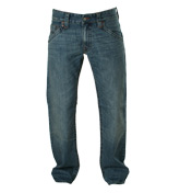 Armani (J19) Mid Blue Straight Leg Jeans