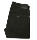 Armani (J21) Black Straight Leg Button Fly Jeans