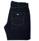 Armani (J30) Dark Classic Waist Zip Fly Straight Leg Jeans